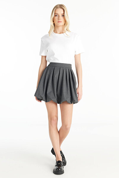 Ted Baker ANTRASİT YÜNLÜ MİNİ BALON ETEK