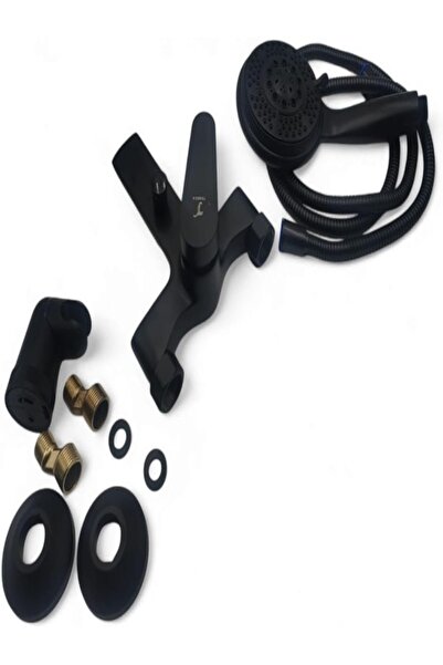 Generic Luxury Black Shower Mixer – Dual Hot & Cold Control, Matte Modern Design