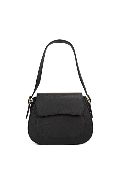 Posete Fagaras Pauline Leather Purse - Black, Casual Bag Made of Genuine Leather, Handbag, Bags