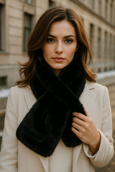 keisy Soft Furry Neck Collar Plush Premium Scarf