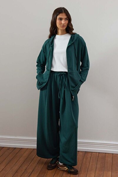 Ceylan Otantik Emerald 3 Thread Long Zippered Tracksuit Set