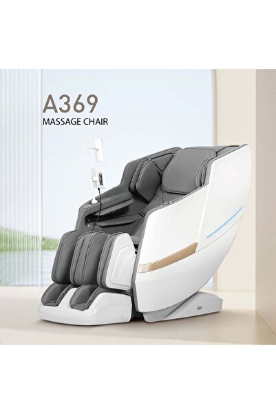 Danube Home Leston 4D Massage Chair with Bluetooth & Voice Control - White/Gr...