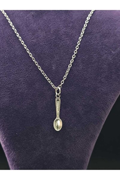 sarıyer silver قلادة فولاذية على شكل ملعقة، تصميم الشيف، رمز الفخامة والثراء ...