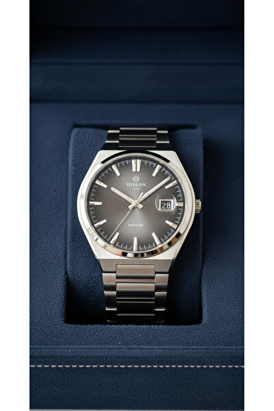 Hislon Silver Steel Band Men's Wristwatch Cl222S-04Ss