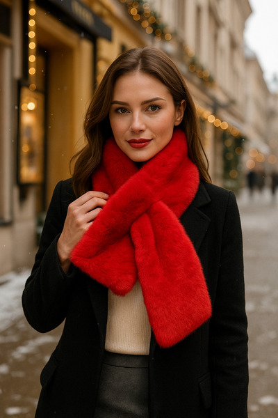 keisy Soft Furry Neck Collar Plush Premium Scarf