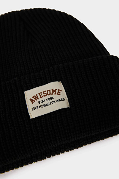 DeFacto C8580A8Bk27 Black Boy's Knit Beanie