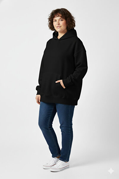 FUWEAR Hanorac unisex cu glugă Battal - Hanorac supradimensionat