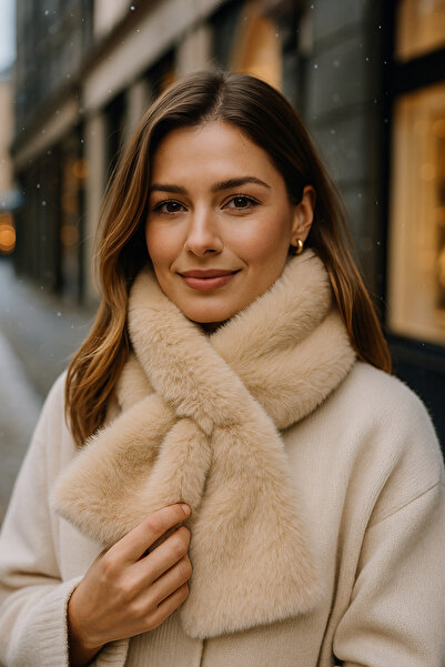 keisy Soft Furry Neck Collar Plush Premium Scarf