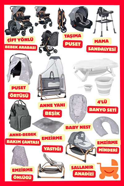 ÖYKÜ BEBEK DUNYASI Moms Pluss Yeni Doğan Bebek Çeyiz Seti (18 Parça) Bebeğini...