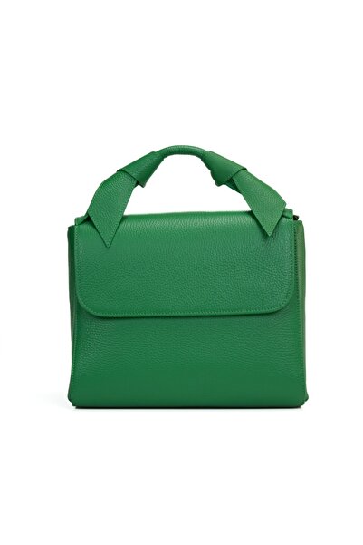 Posete Fagaras Filippa Leather Purse - Green, Casual Bag Made of Genuine Leather, Handbag, Bags