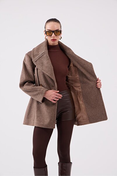 HOLLY LOLLY Belden Sitting Style Cashmere Desiree Coat Brown