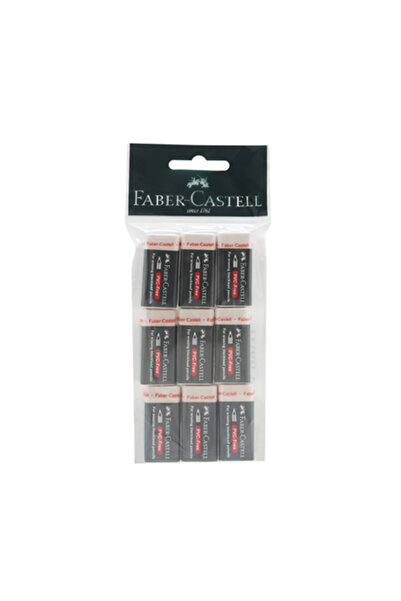 Faber Castell PVC-Free Erasers - White 9 Piece Blister