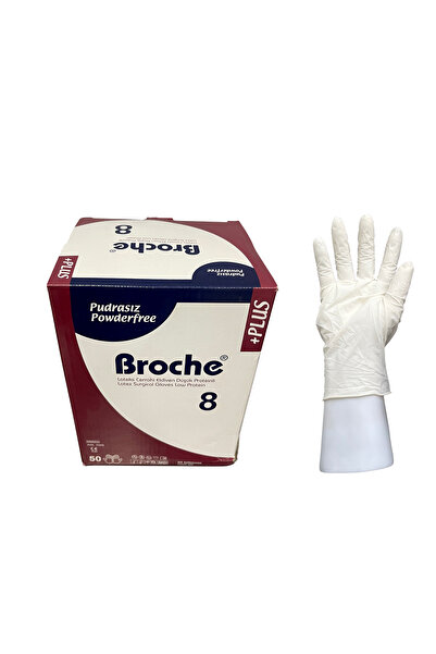 Broche PUDRASIZ STERİL CERRAHİ ELDİVEN NO: 8 (50 ÇİFT)