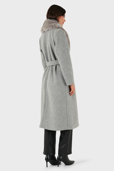 Via Dante Relaxed Fit Soft Fur Shawl Collar Coat Coat 6909660