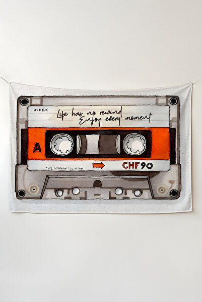 RUGRUMBA Müzik Temalı Duvar Örtüsü – Kaliteli Kumaş, Tapestry Duvar Halısı