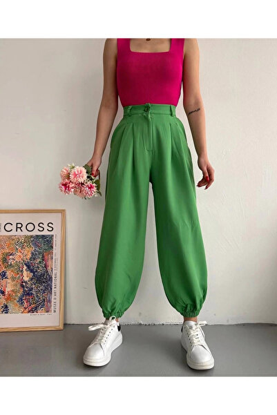 ZENGEZUR MALL Pantaloni MTXDPN șalvar verde S23202 (162708) (Mărime: S)