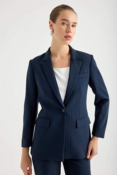 Masha Kate Striped Blazer Jacket