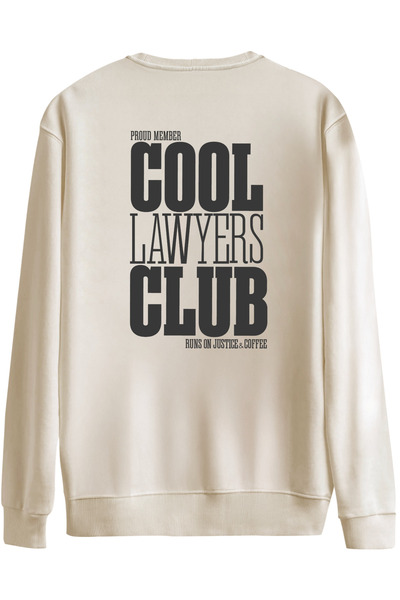 BetterThanCo Cool Lawyers Club Printed Crew Neck Oversized Sweatshirt