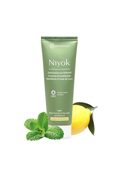 Niyok vegan coconut oil toothpaste with mint and lemon, 75 ml