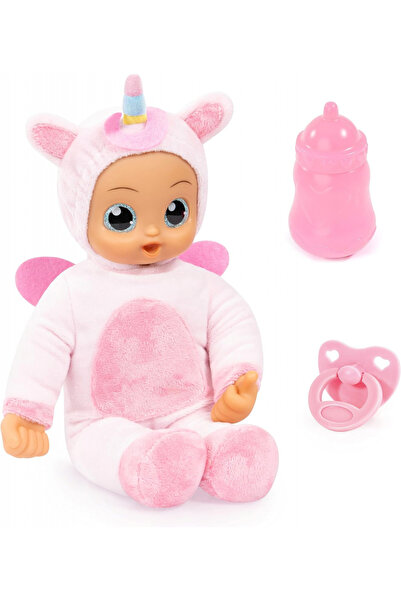 Bayer Papusa bebelus interactiv cu corp moale Rosa Unicorn 30 cm cu biberon si suzeta,plange/rade/ga