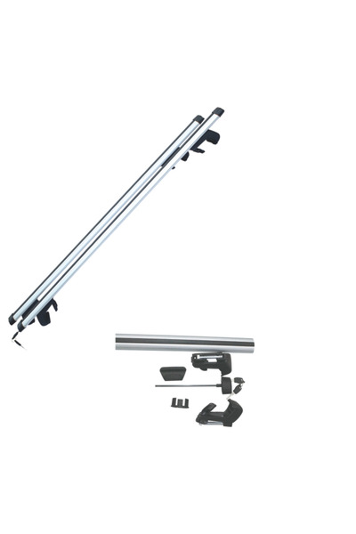 Trendy's Set 2 bare transversale din aluminiu, 130 cm, argintii