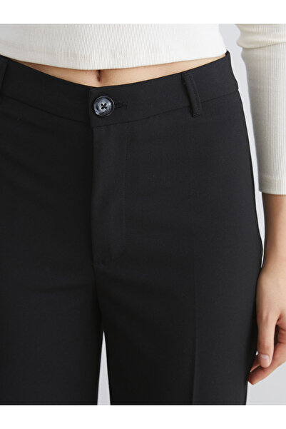 LC Waikiki Xside Black Regular Fit Wide Leg Women's Trousers