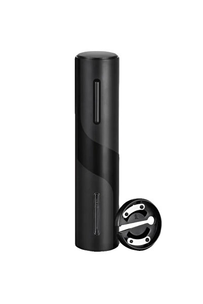 zola Electric bottle opener, with cutter, easy and quick to use, black, 23x4.8 cm