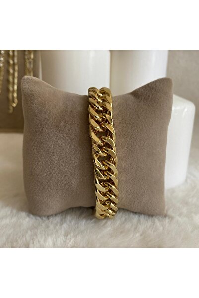 Vitastyle Gold Color Thick Braided Model Chain Steel Bracelet