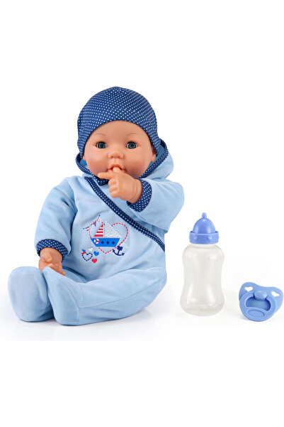 Bayer Hello Baby Boy interactive baby doll 46 cm with realistic feeding sounds, gurgles