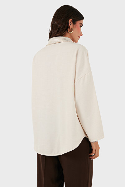 Via Dante Oversized Fit Pul Detailed Long Sleeve Shirt Shirt 69143120