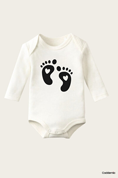 Caddemia بدلة أطفال من القطن بأكمام طويلة ومزودة بأزرار كبس من مطبوع قطعة من ...