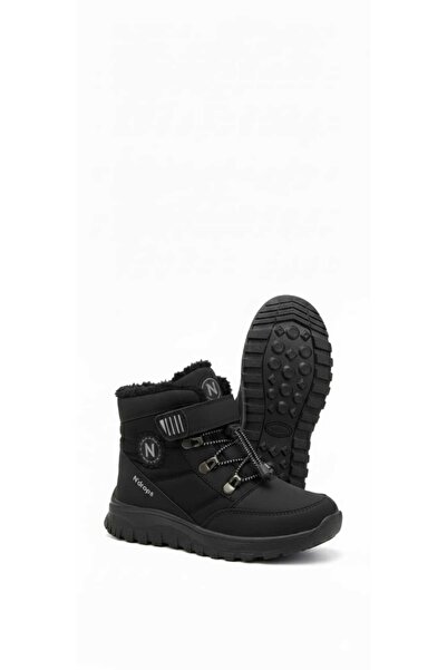 McDark Cizme cu fermoar din shearling pentru băiat negru