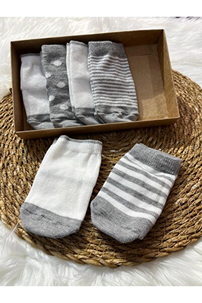 mayakids جوارب أطفال قطنية عضوية معبأة في علبة من 6 قطع