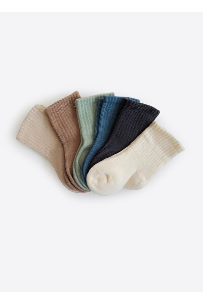 kitikate Organic Baby 6-Piece Socks Set Brown