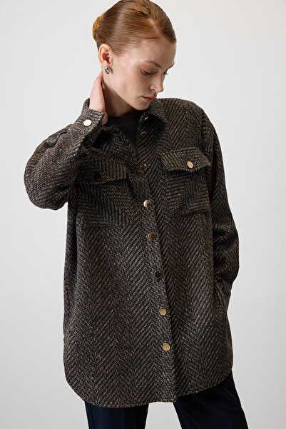 Touché Privé Baliksirti Patterned O Oversized Shirt