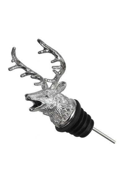 zola Wine bottle aerator, deer-shaped, height 10 cm, stainless steel, silver