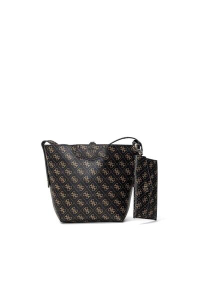 Guess Brown Faux Leather Crossbody Bag for Women