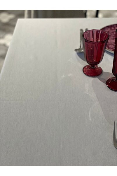 Lucien Home Seamless Plain White Tablecloth