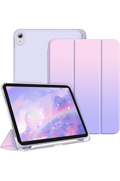 m.tk moveteck iPad 11. Nesil A16 11-Inch/10Th Generation 10.9-Inch 2025 Compatible Case Flip Cover with Pen Compartment Color Changing