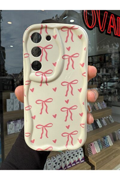 OVADA SAMSUNG GALAXY S23 Uyumlu Kamera Korumalı Dalga Kenarlı Kurdele Baskılı...