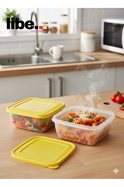 LİBE Square Storage Box Set 2X1500 ml