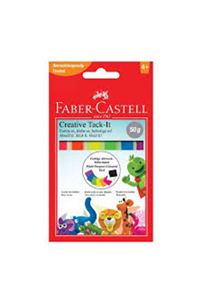 Faber Castell معجون لاصق تاك-ات ألوان متنوعة - 50غرام ستاند 25