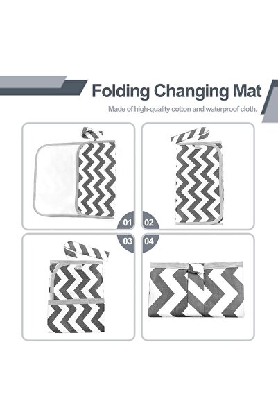 Generic Mikakoz Foldable Portable Baby Changing Pad - Waterproof Multi-Function Mat (Gray)