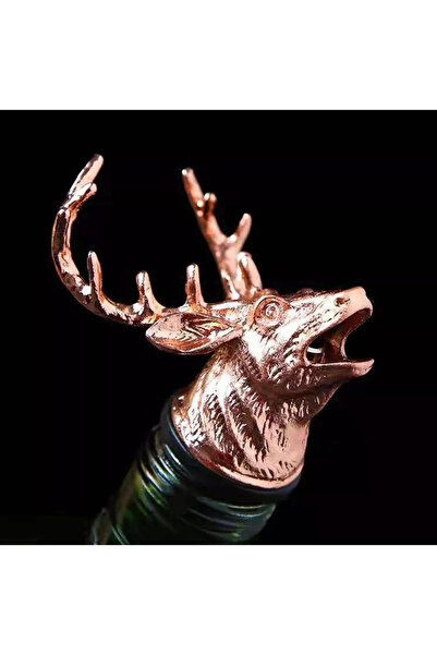 zola Wine bottle aerator, deer shaped, height 10 cm, stainless steel, brown