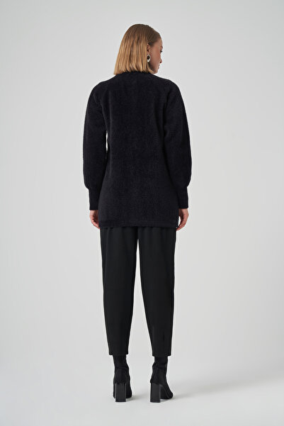 Nuss Pocket Detail Angora Cardigan 7008 Black