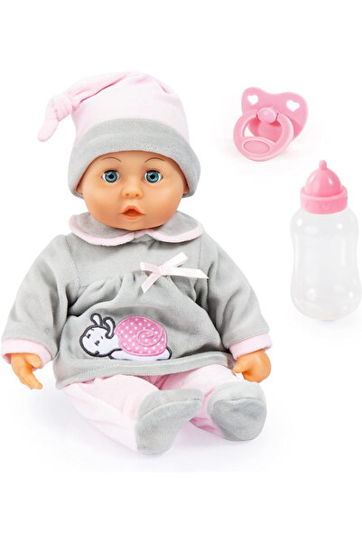 Bayer Papusa bebelus interactiv cu corp moale First Words 38 cm,suzeta si bib...