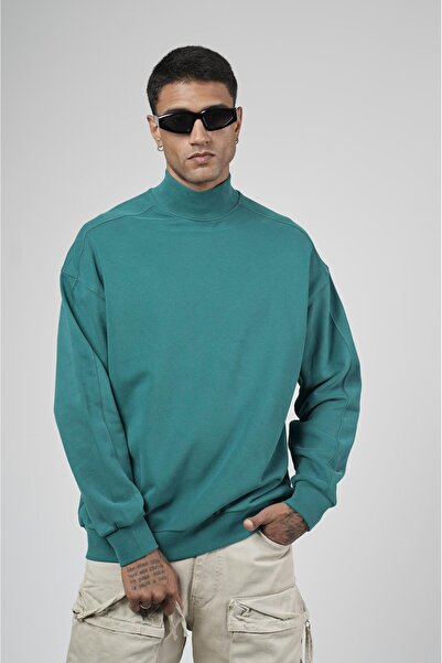 king brich Turtleneck Oversize Fit Men's Sweatshirt