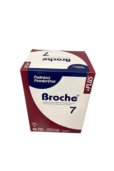 Broche PUDRASIZ STERİL CERRAHİ ELDİVEN NO: 7 (50 ÇİFT)