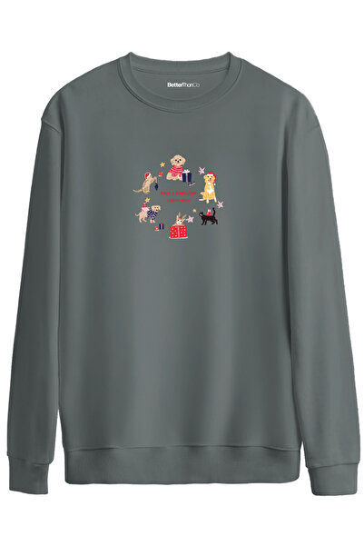 BetterThanCo Paw - Mas Printed Crew Neck Oversized Sweatshirt