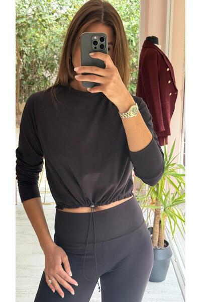 HANER BUTİK Black Blouse - Pants Set
